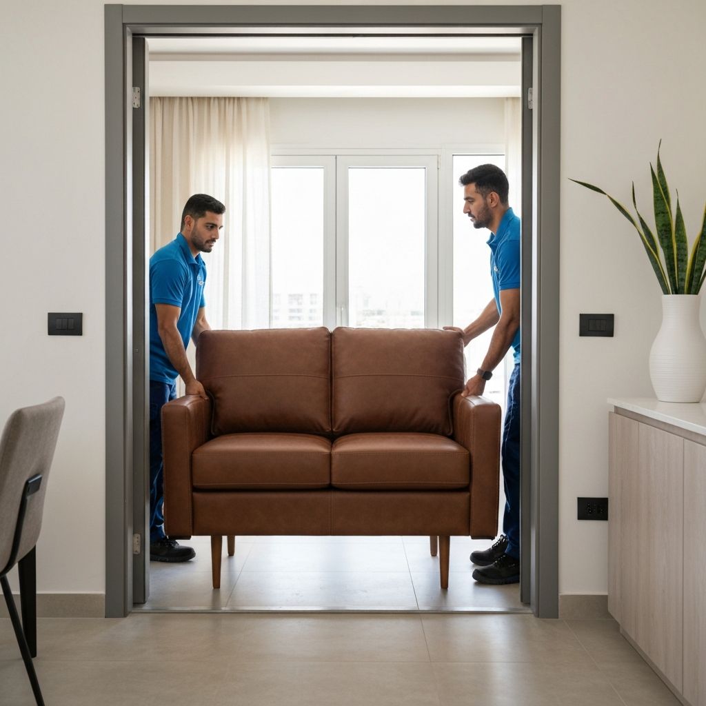 Professional movers at work